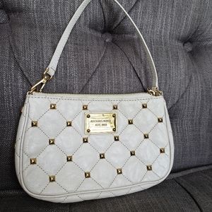 🎀Michael Kors Collection Studded White Wristlet